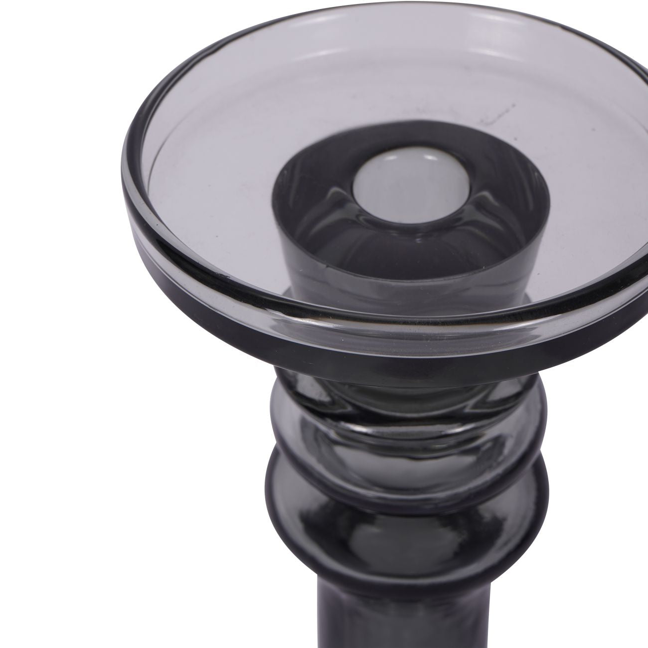 Vitrum Smoked Glass Candle Holder | Large